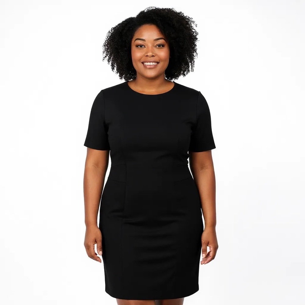 Talbots Women's Dress Size 12 Black Short Sleeves